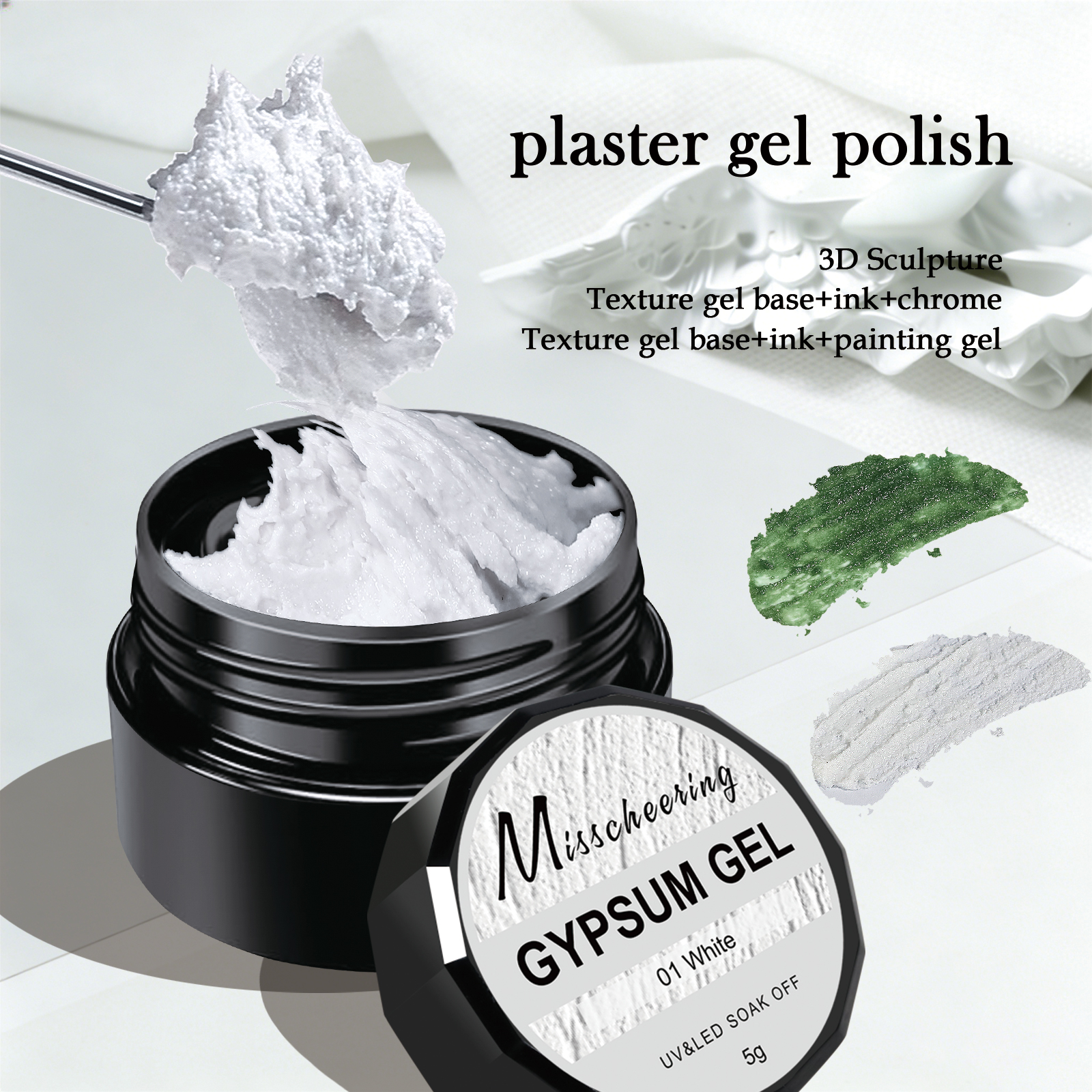 3D Printing Nails - 5g Solid Gypsum Painting Nail Gel