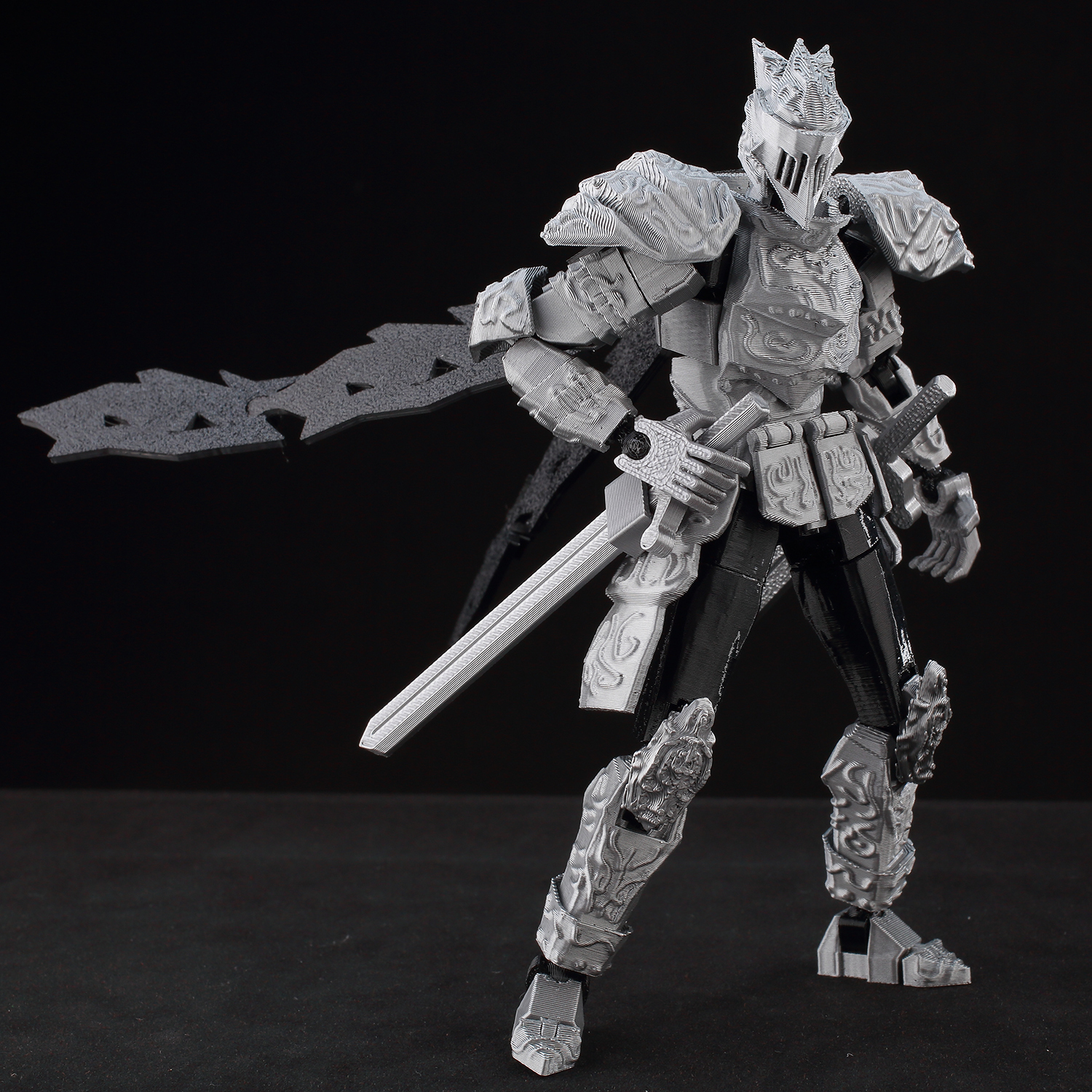 3D Printing Online - ​9L3D Lucky13 Silver Armor Knight Action