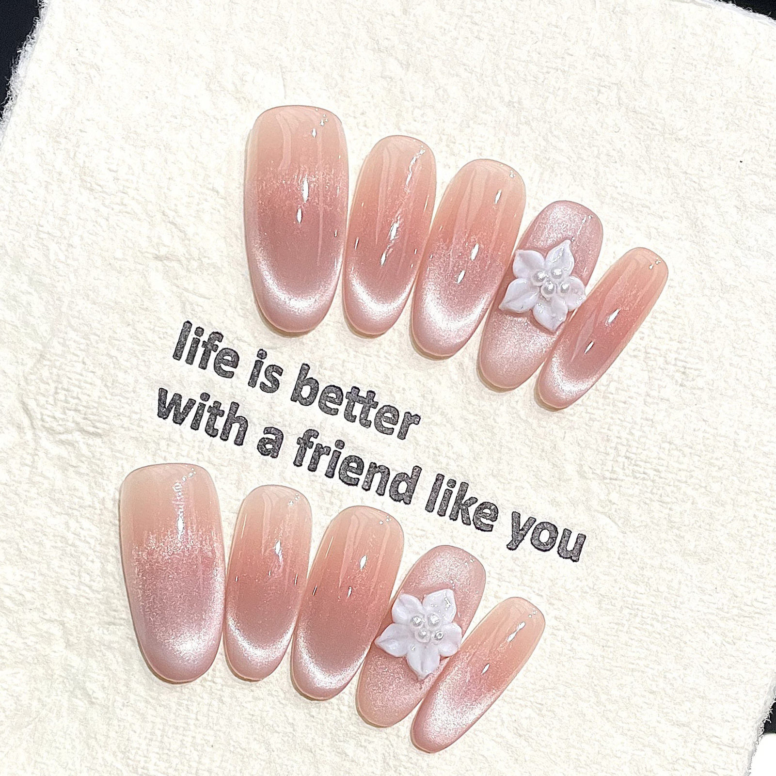 3D Printing Nails - Handmade Ice Through Cat Eyes Fake