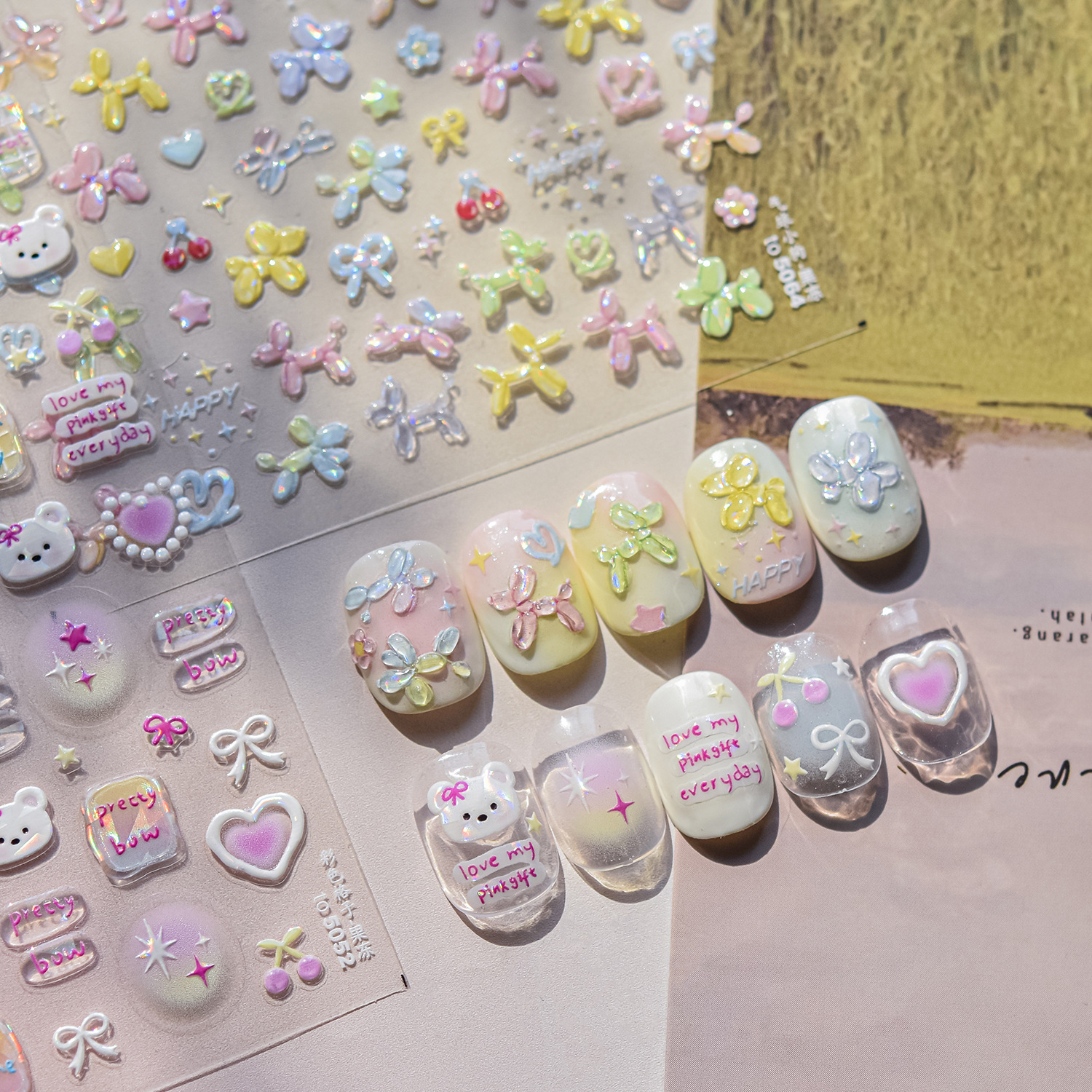 3D Printing Epoxy Resin - Balloon Puppy Jelly 5D Nail Art