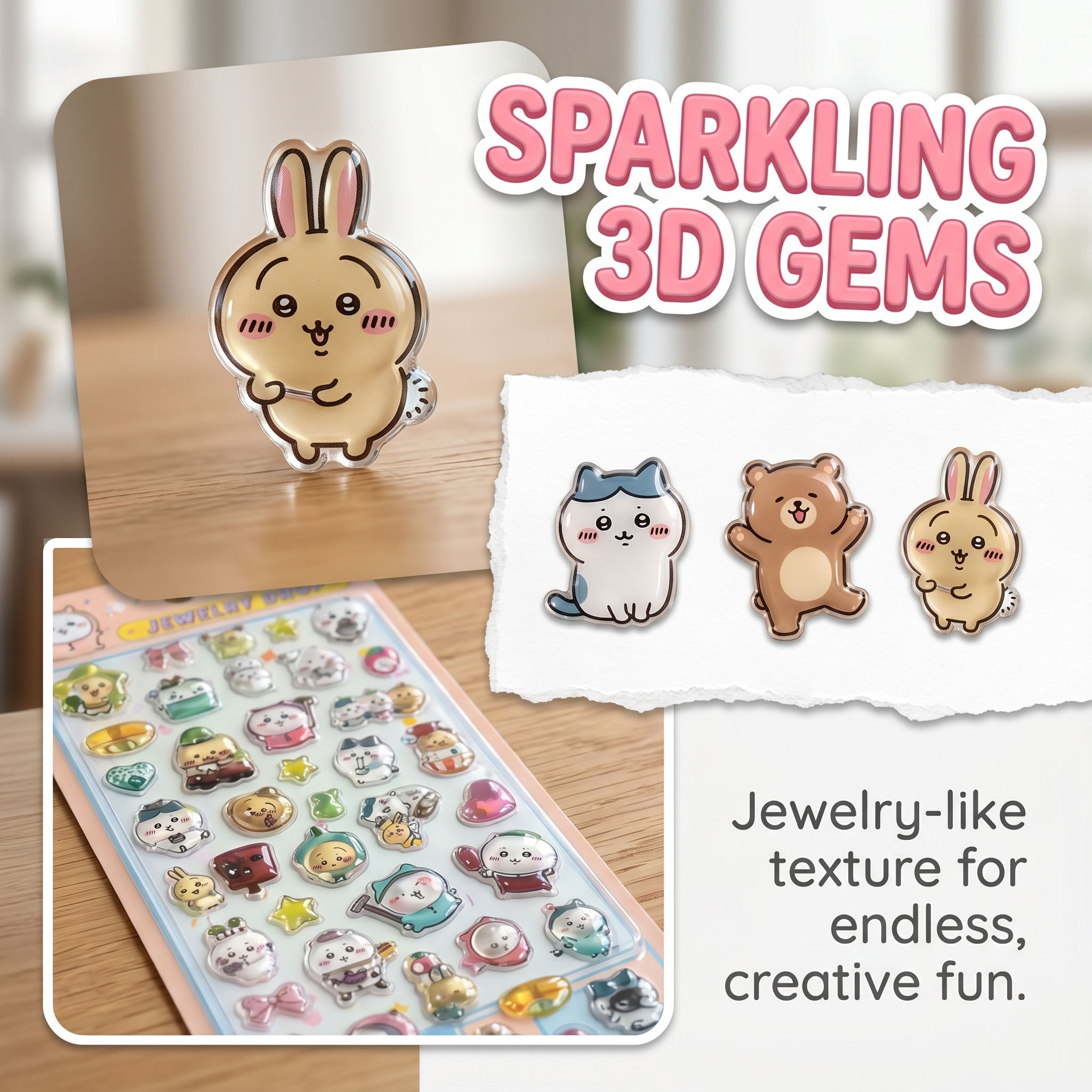 3D Printing Epoxy Resin - Cute Chiikawa Style Cute Anime 3D
