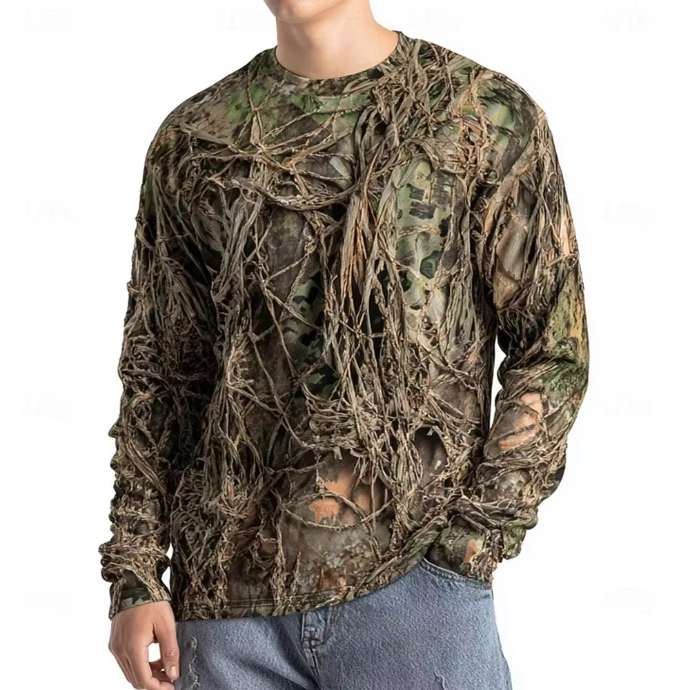 Men's Camo Animal Print Long S - 3D Printing Jersey avaliação e preço