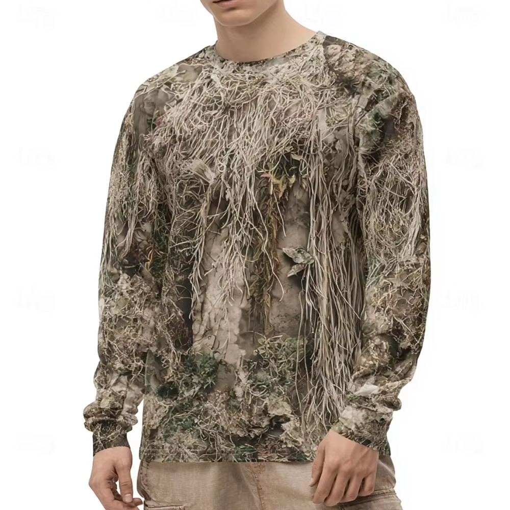Men's Camo Animal Print Long S - 3D Printing Jersey avaliação e preço