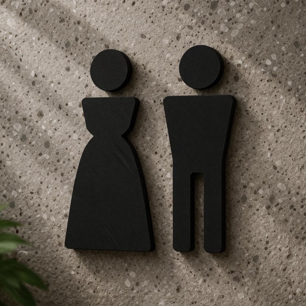 Minimalist 3D Printed Male Fem - 3D Printing Icon avaliação e preço