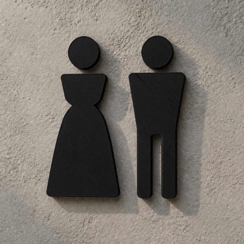 Minimalist 3D Printed Male Fem - 3D Printing Icon avaliação e preço