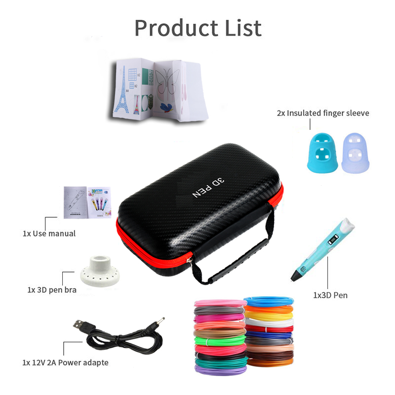 3D Pen With LCD Screen Compati - Carbon Fiber Filament avaliação e preço