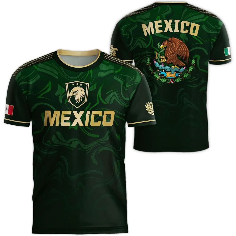 2026 Mexico National Flag Prin - 3D Printing Jersey avaliação e preço