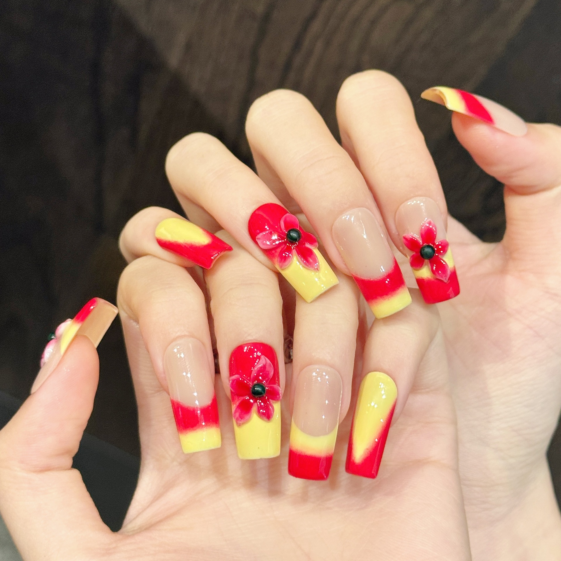 10pcs Handmade Summer Day Fals - 3D Printing Nails avaliação e preço