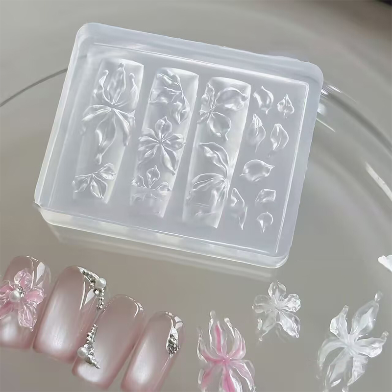 ~1Pc 3D Ice Crystal Flower Ice - 3D Printing Nails avaliação e preço