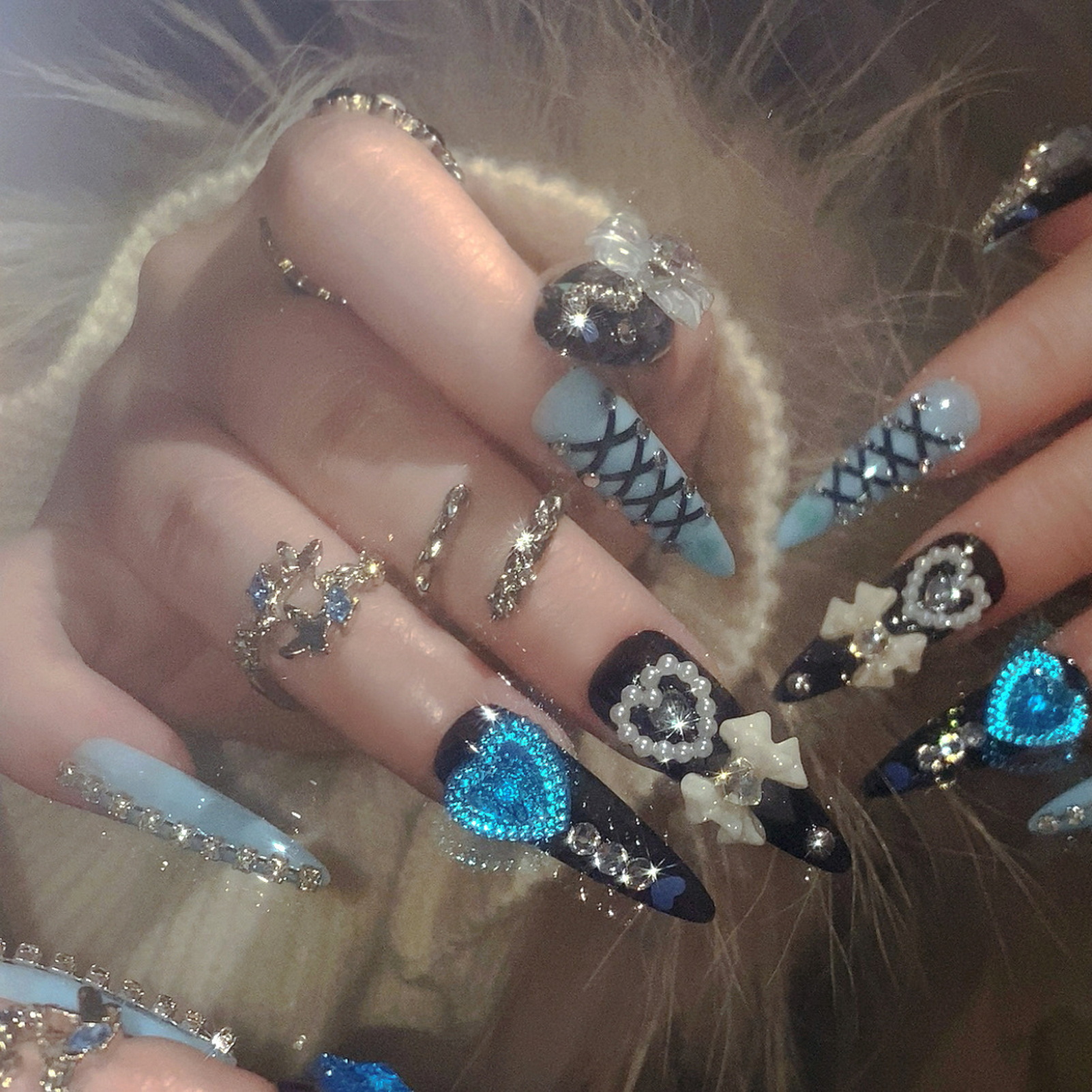 24pcs 3D Bow Decor False Nails - 3D Printing Nails avaliação e preço