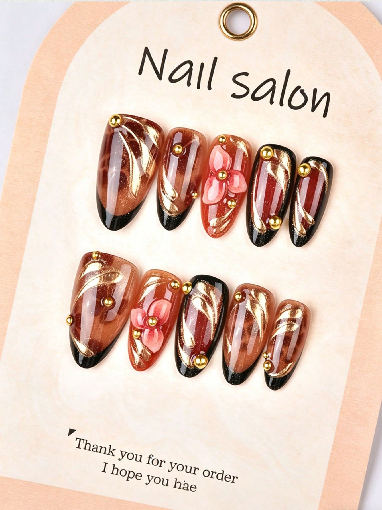 30pcs Metallic Gold Plated Pri - 3D Printing Nails avaliação e preço