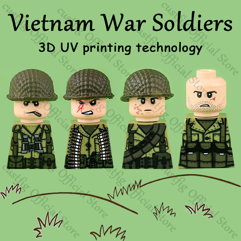 WW2 Soldier Figures Weapon 3D  - 3D Printing Lego Bricks avaliação e preço