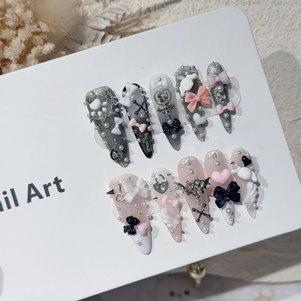 Jirai Y2K Spice Girl Black Pin - 3D Printing Nails avaliação e preço