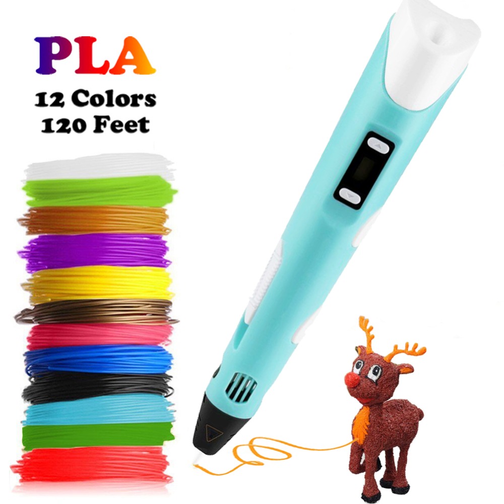 Dikale 3D Pen LED Screen DIY 3 - 3D Printing Pen For Kids avaliação e preço