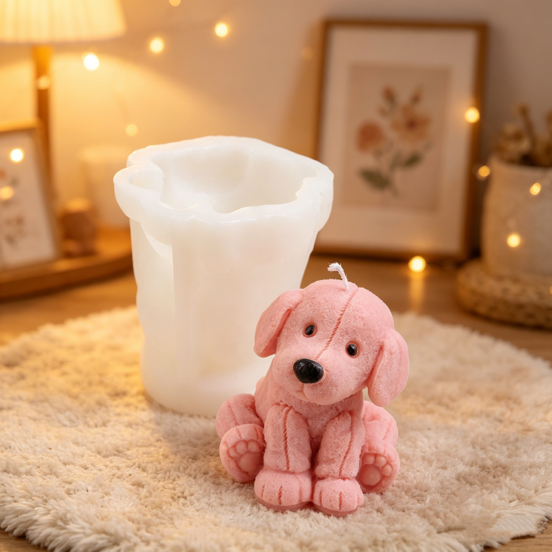 3D Plush Texture Sitting Puppy - 3D Printing Epoxy Resin avaliação e preço