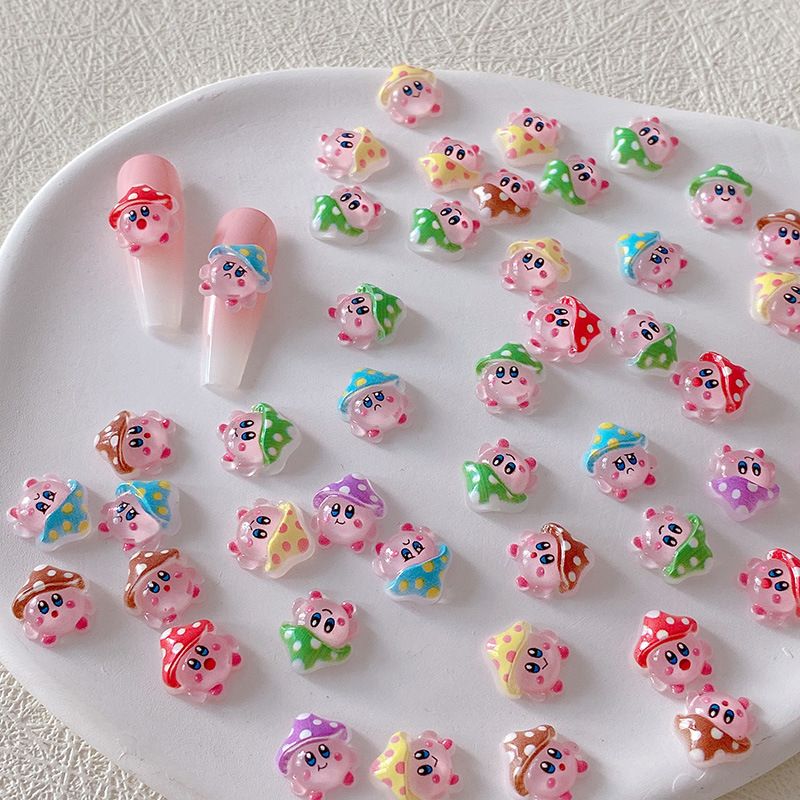 2/10/20pcs Kirby Nail Charms 3 - 3D Printing Nails avaliação e preço