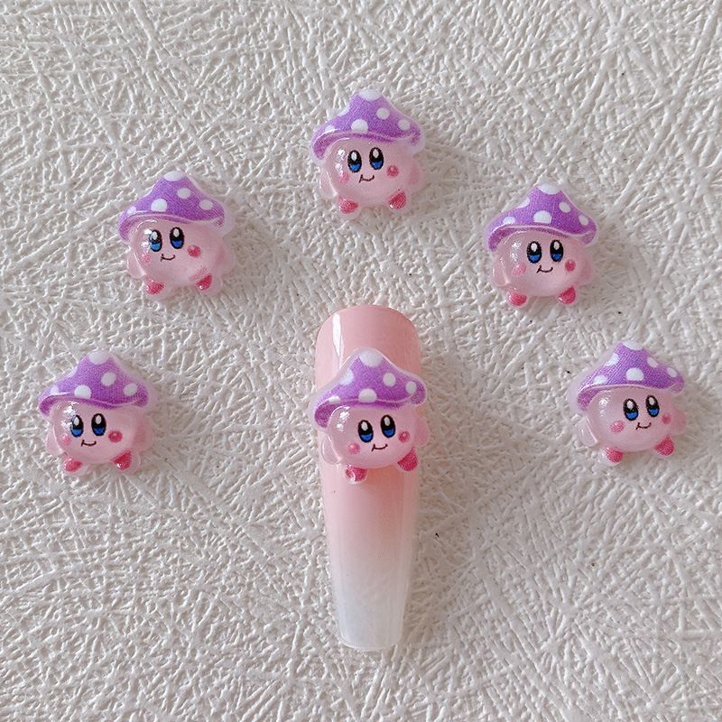 2/10/20pcs Kirby Nail Charms 3 - 3D Printing Nails avaliação e preço