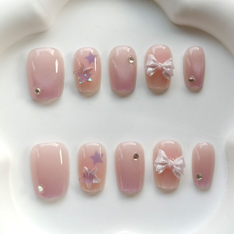 10Pcs Teenage Girl Fashion Cut - 3D Printing Nails avaliação e preço