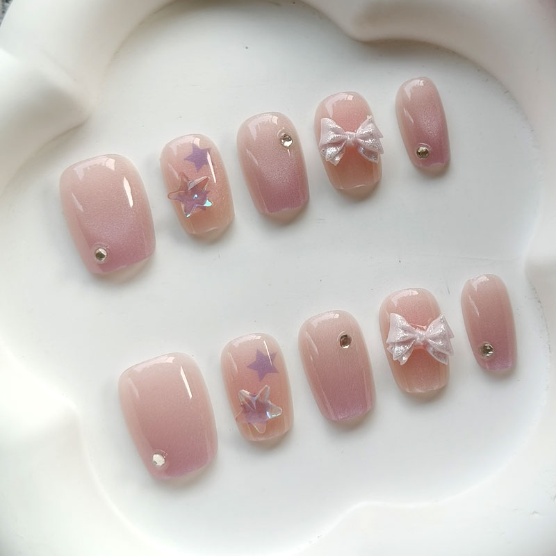 10Pcs Teenage Girl Fashion Cut - 3D Printing Nails avaliação e preço