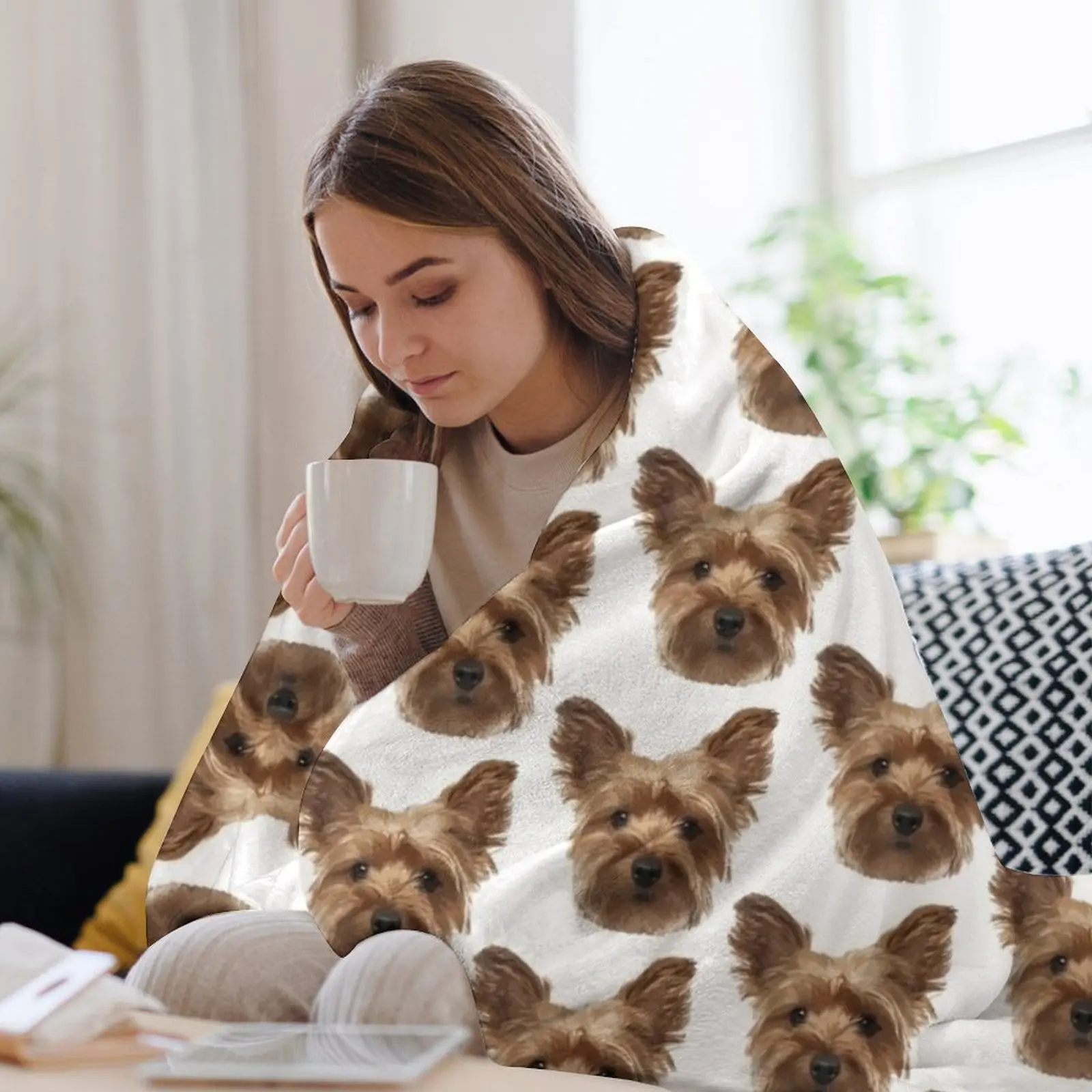 Yorkshire Terrier Throw Blanke - 3D Printing Yorkshire avaliação e preço