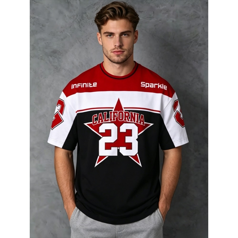 2026 Summer The New Men's Spor - 3D Printing Jersey avaliação e preço