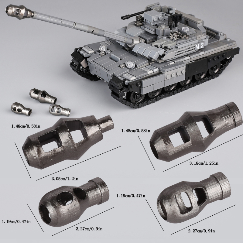 MOC Tank Muzzle Brake 3D Print - 3D Printing Lego Bricks avaliação e preço