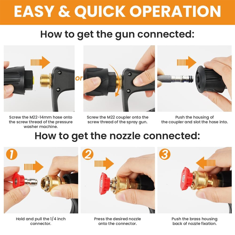 High Pressure Washer Gun with  - Nozzle Cleaning Kit avaliação e preço