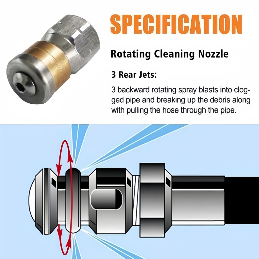 0.5~50m Sewer Cleaning Hose Hi - Nozzle Cleaning Kit avaliação e preço