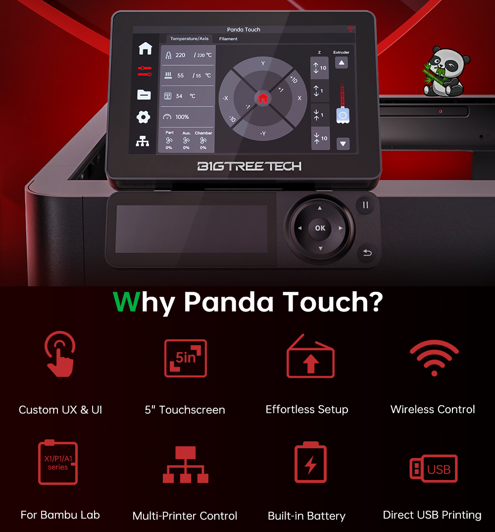 BIGTREETECH Panda Touch Screen - 3D Printing Output avaliação e preço