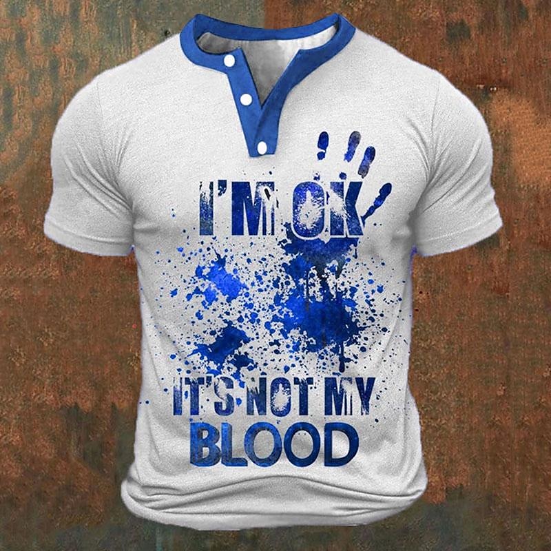 Funny 3D Letter Print Men's He - 3D Printing Jersey avaliação e preço