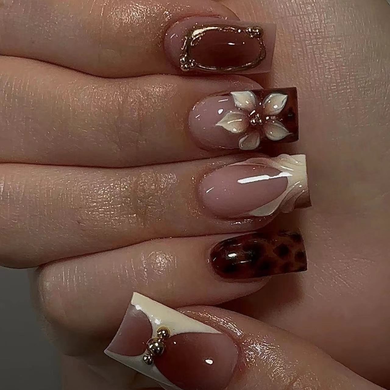 Short square fake nails for wo - 3D Printing Nails avaliação e preço