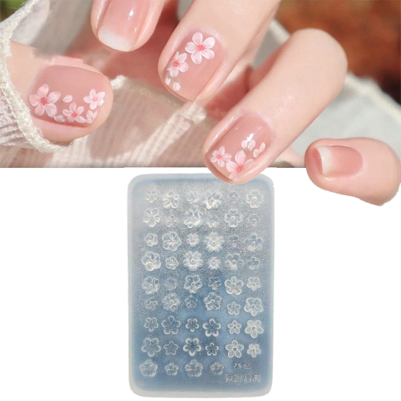 Pcs Silicone Nail Art Mold Flo - 3D Printing Nails avaliação e preço