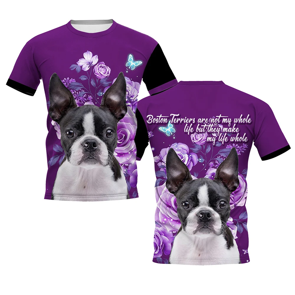 HX  Boston Terrier T-shirts Do - 3D Printing Maket avaliação e preço